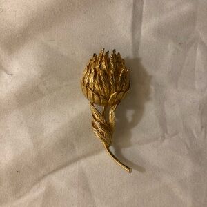 Gold Flower Brooch